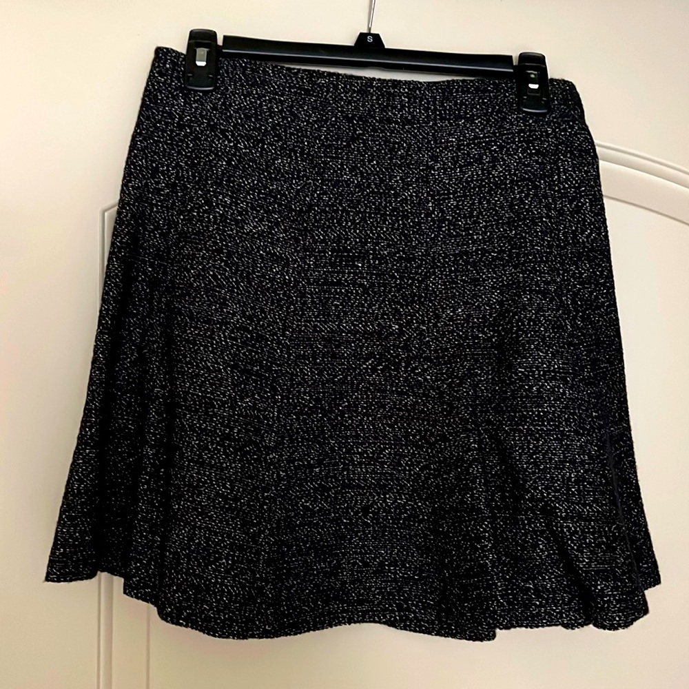 Loft tweed A-line skirt